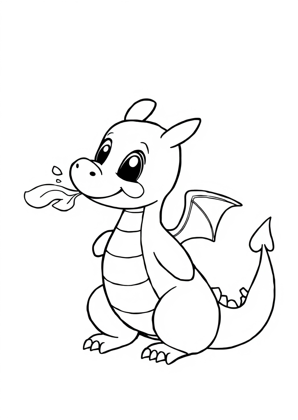 Ausmalbild: Drache