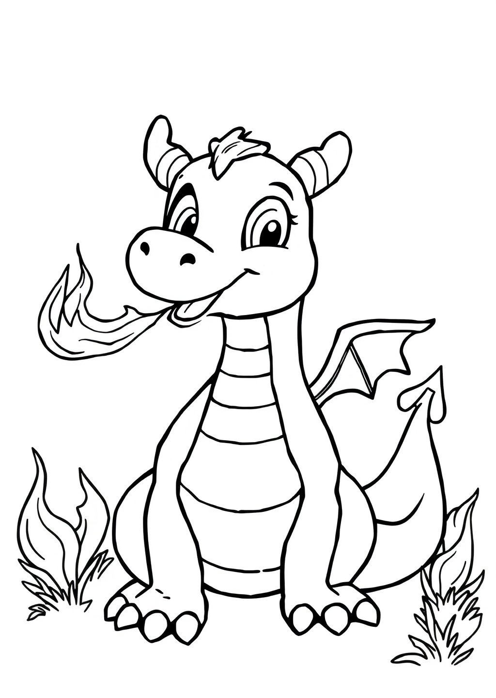 Ausmalbild: Drache
