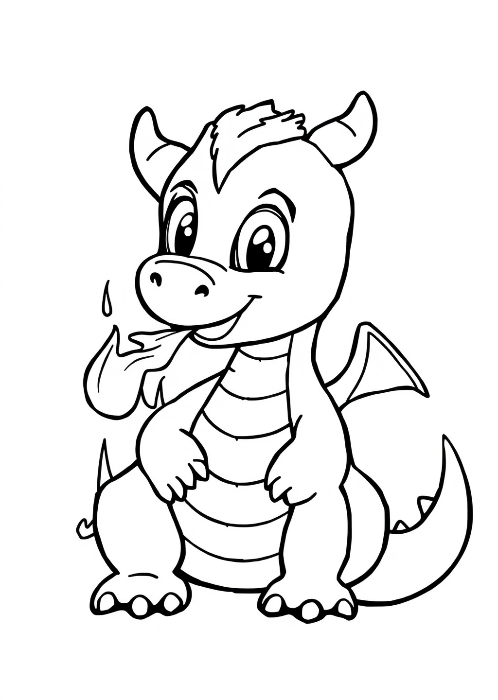 Ausmalbild: Drache