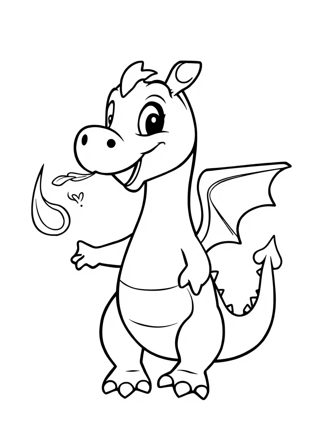 Ausmalbild: Drache