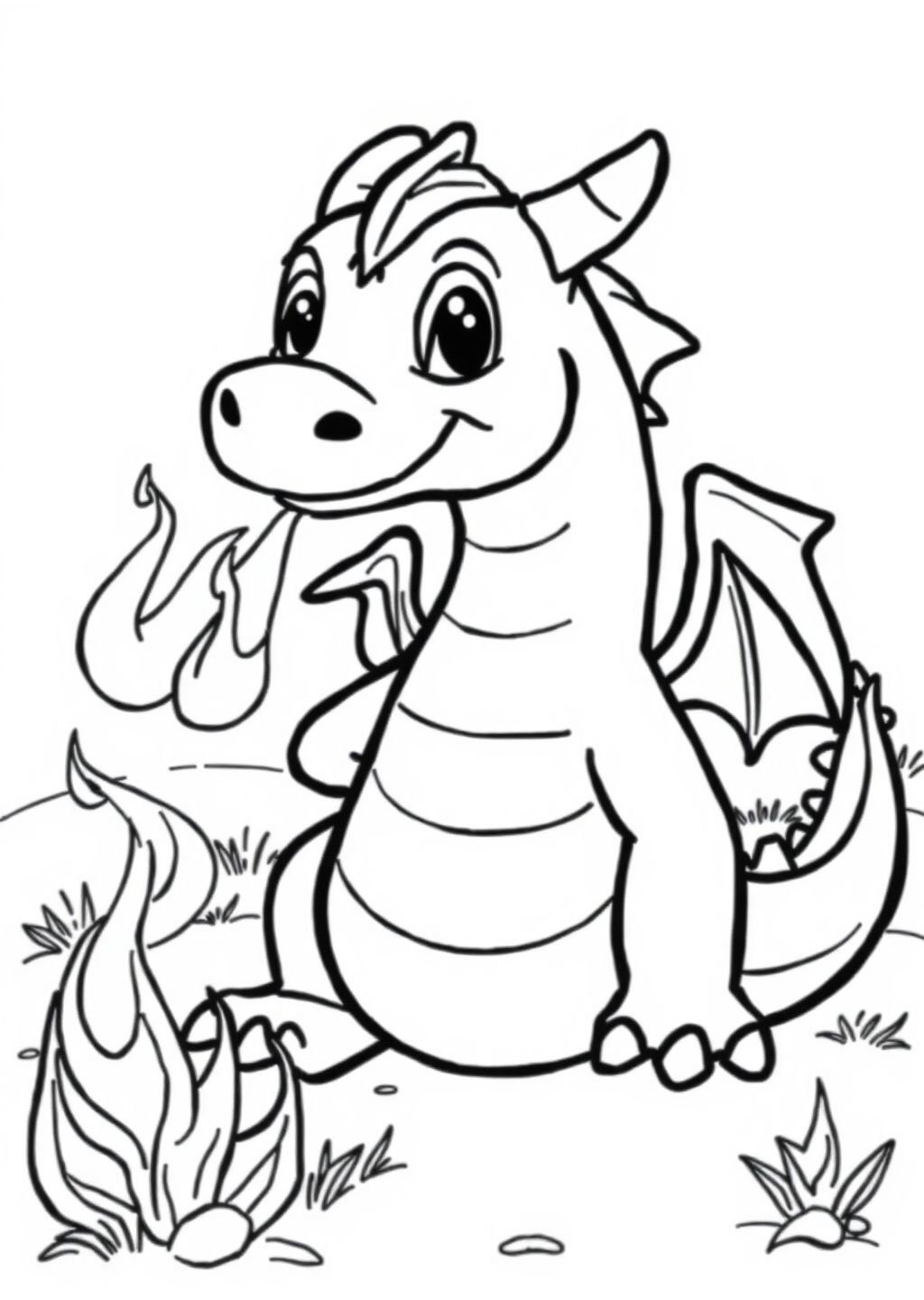 Ausmalbild: Drache