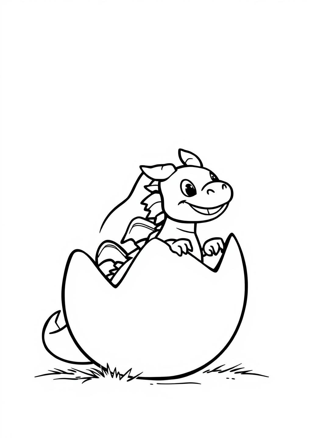 Ausmalbild: Drachen-Ei