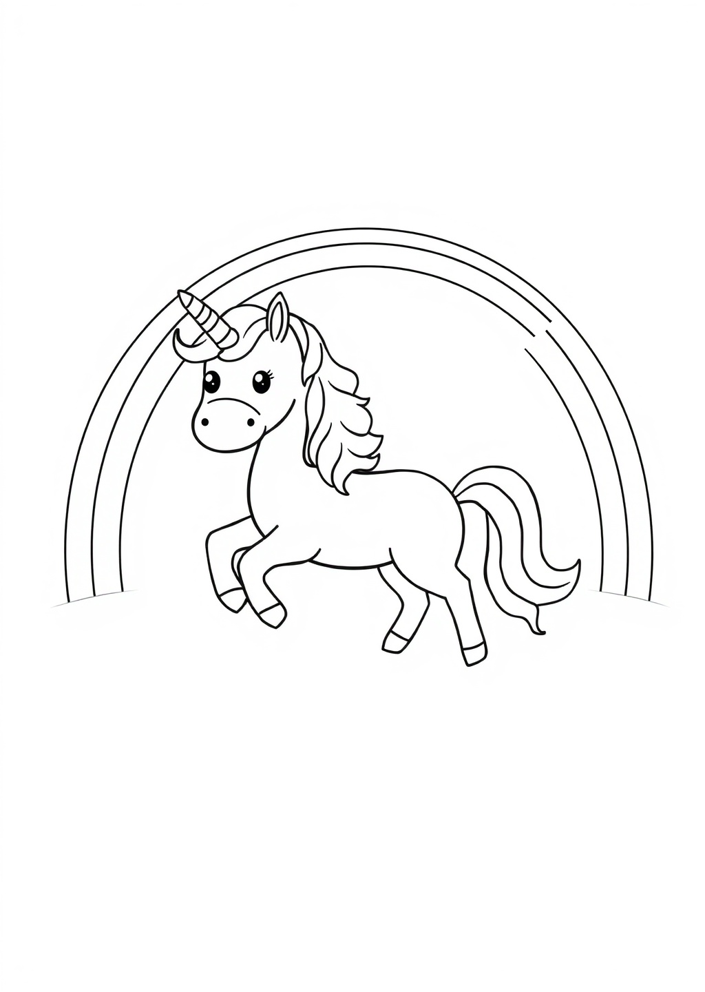 Ausmalbild: Einhorn