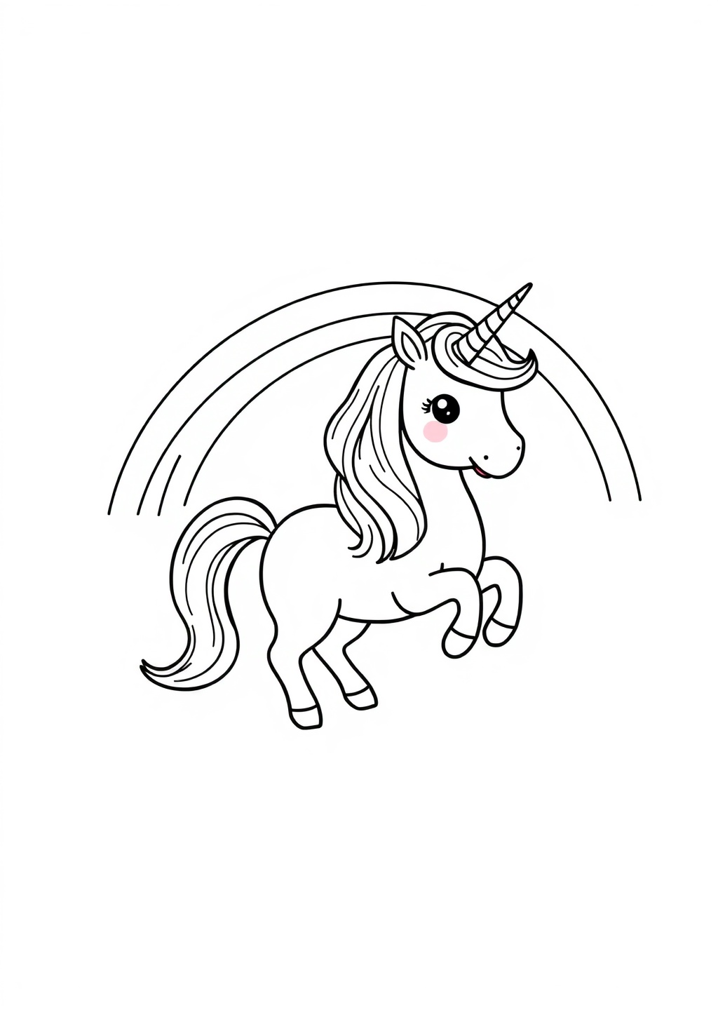 Ausmalbild: Einhorn