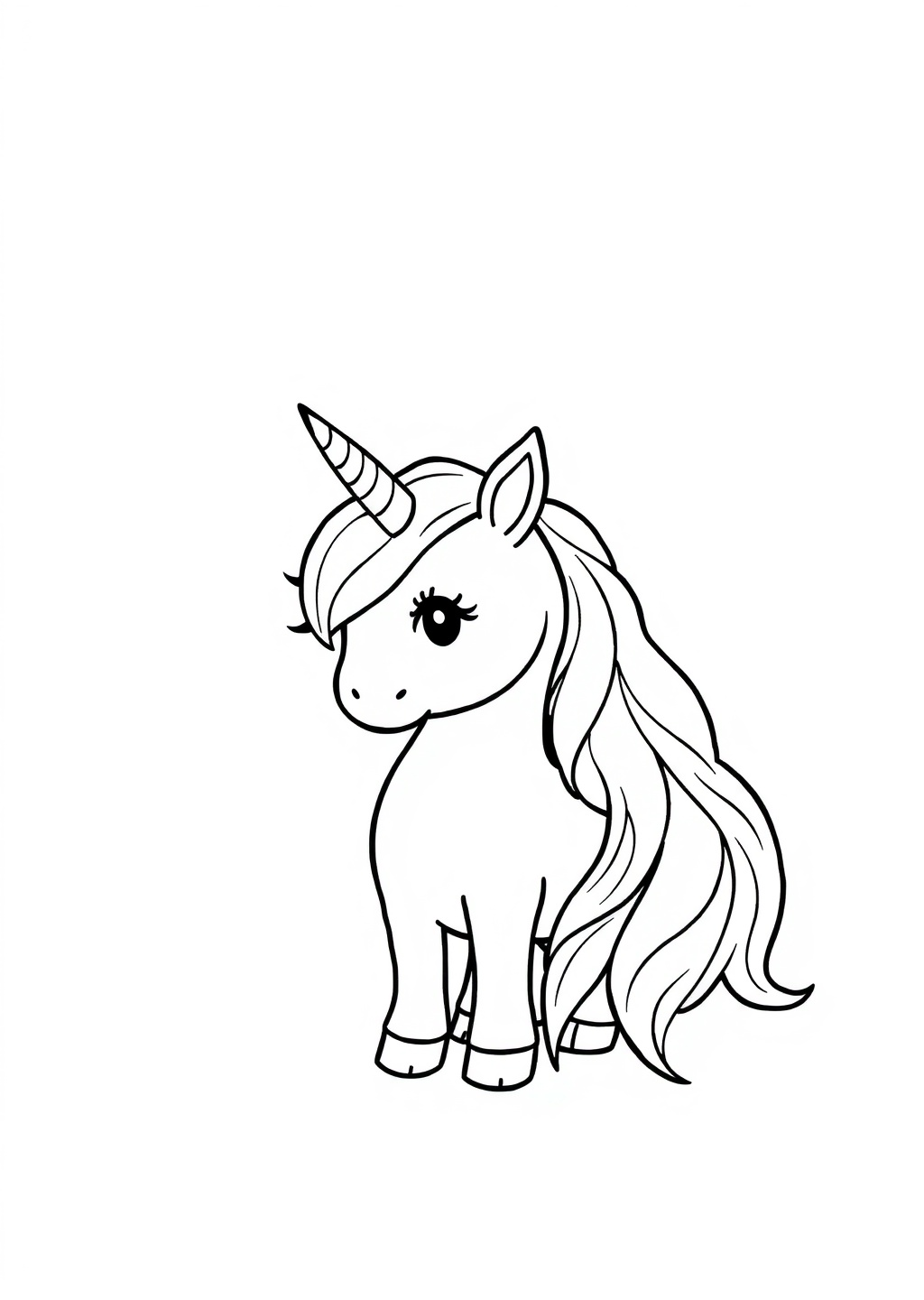 Ausmalbild: Einhorn