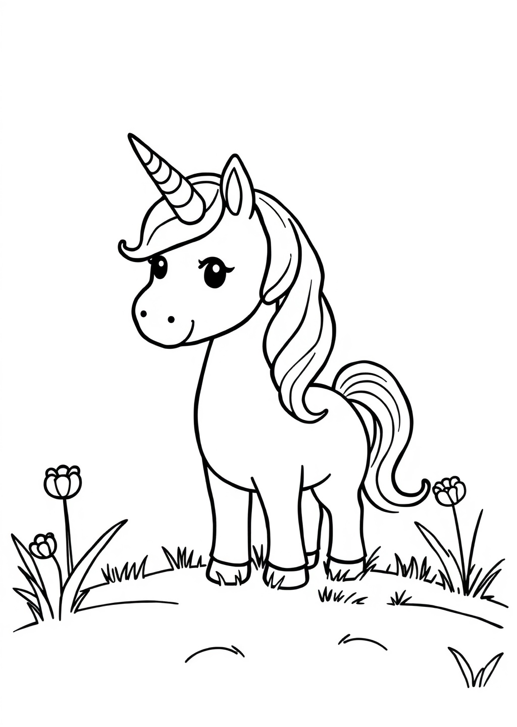 Ausmalbild: Einhorn