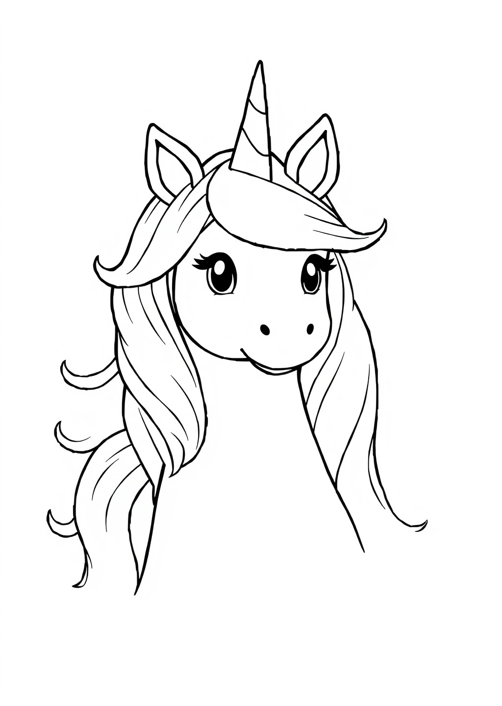 Ausmalbild: Einhorn