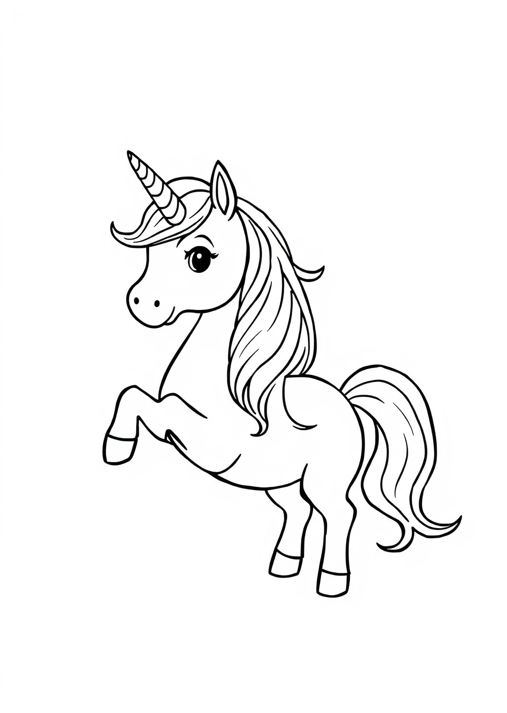 Ausmalbild: Einhorn