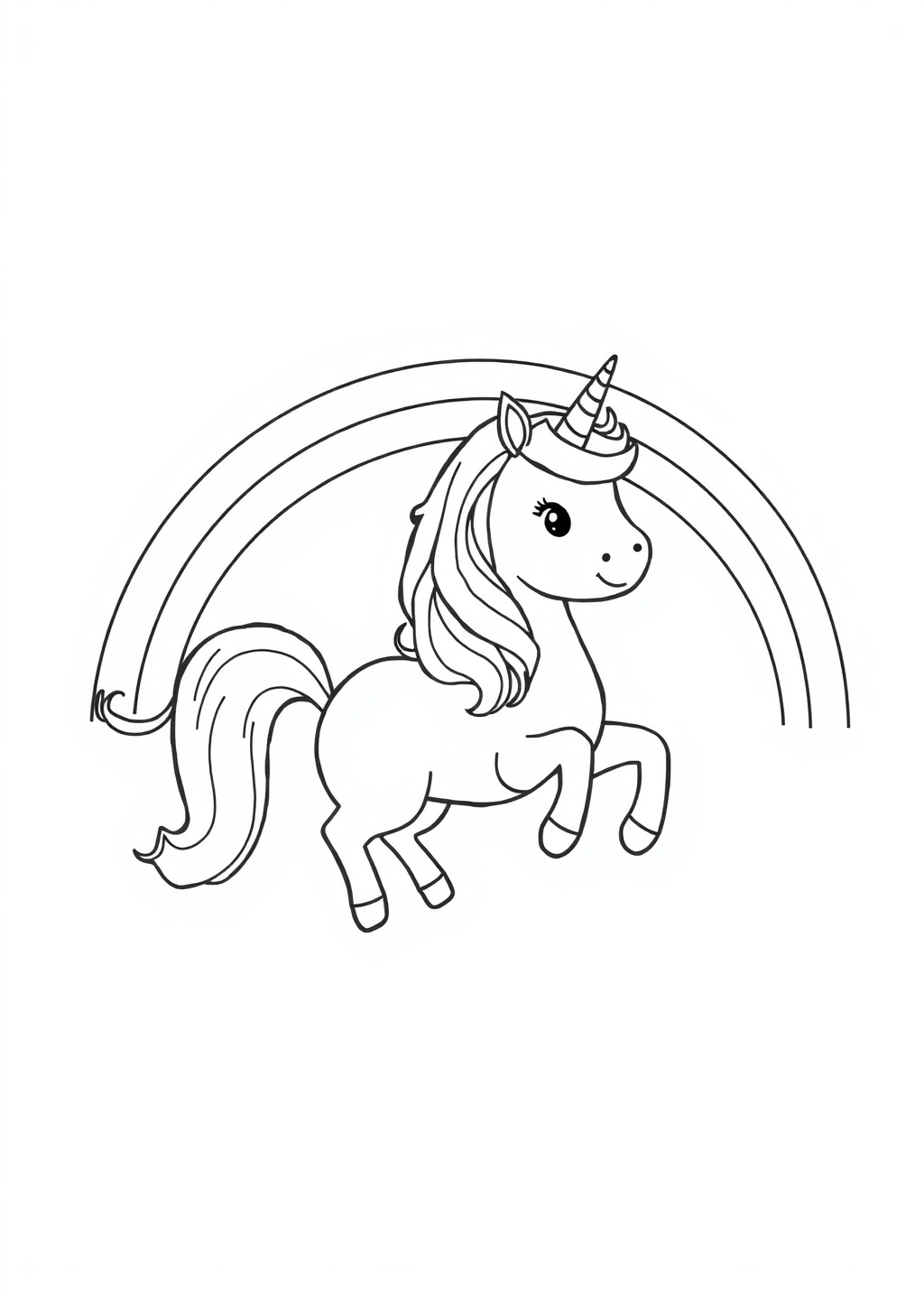 Ausmalbild: Einhorn