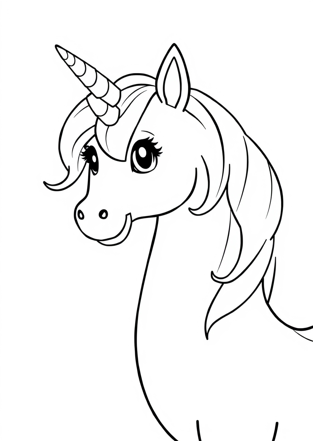 Ausmalbild: Einhorn