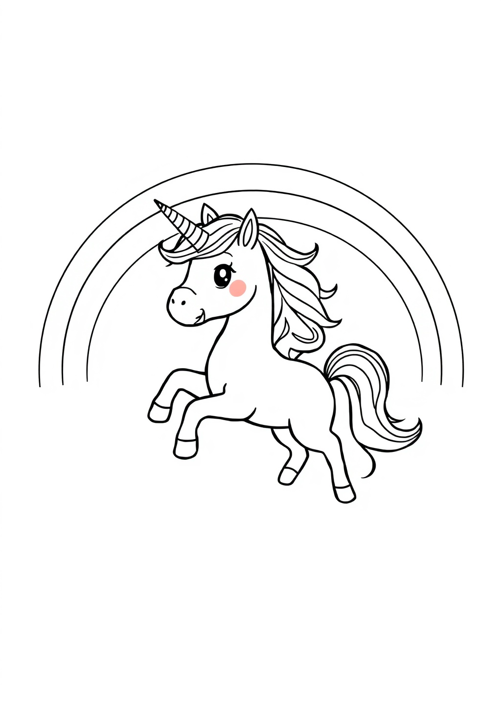 Ausmalbild: Einhorn