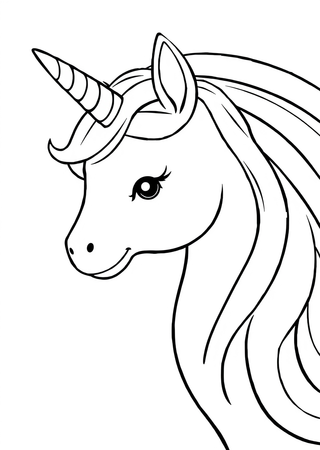 Ausmalbild: Einhorn