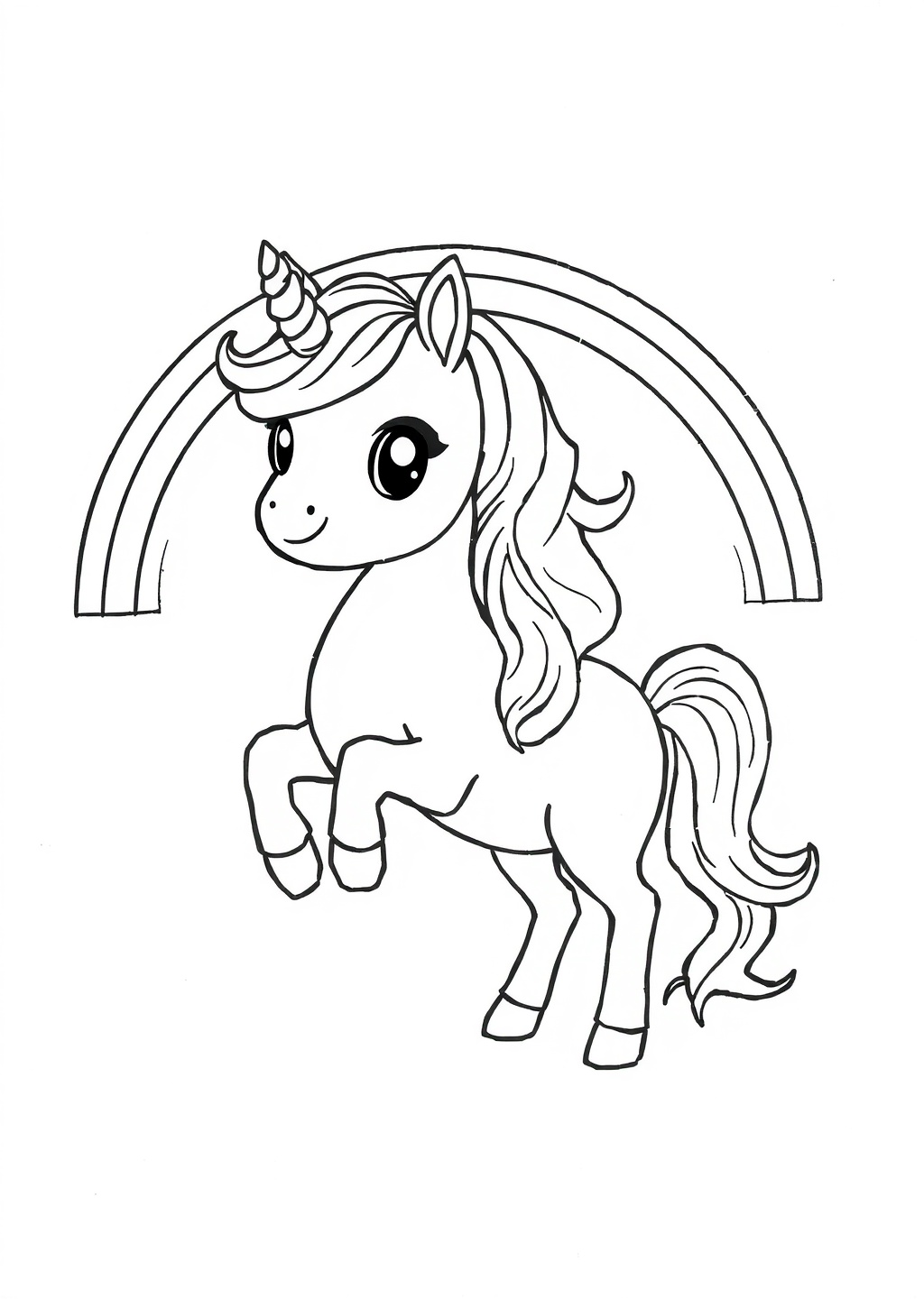 Ausmalbild: Einhorn