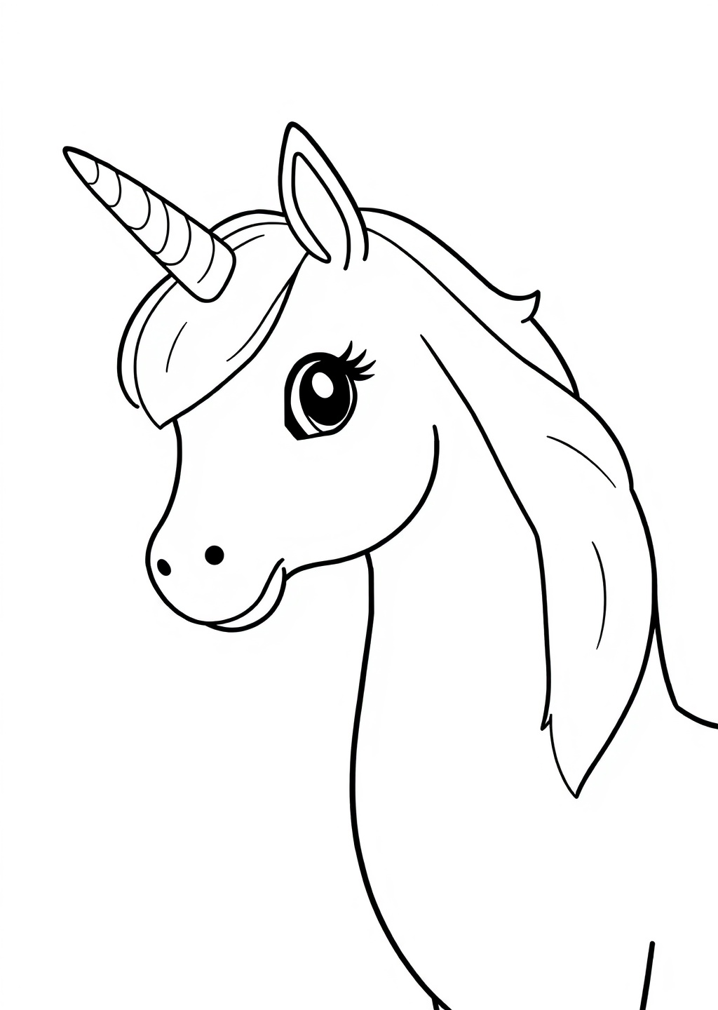 Ausmalbild: Einhorn