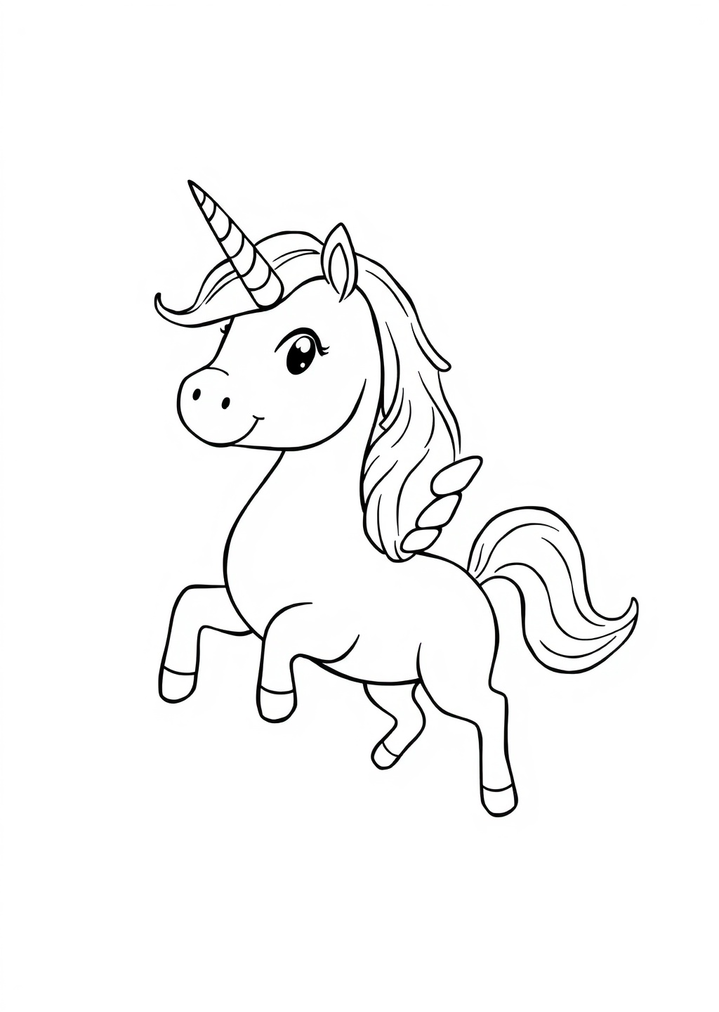 Ausmalbild: Einhorn