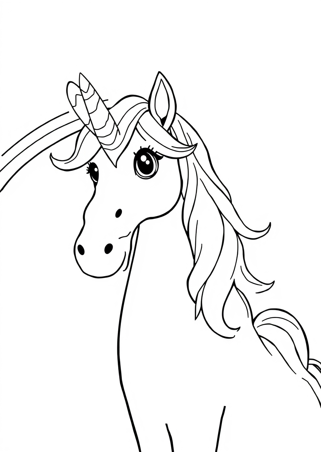 Ausmalbild: Einhorn