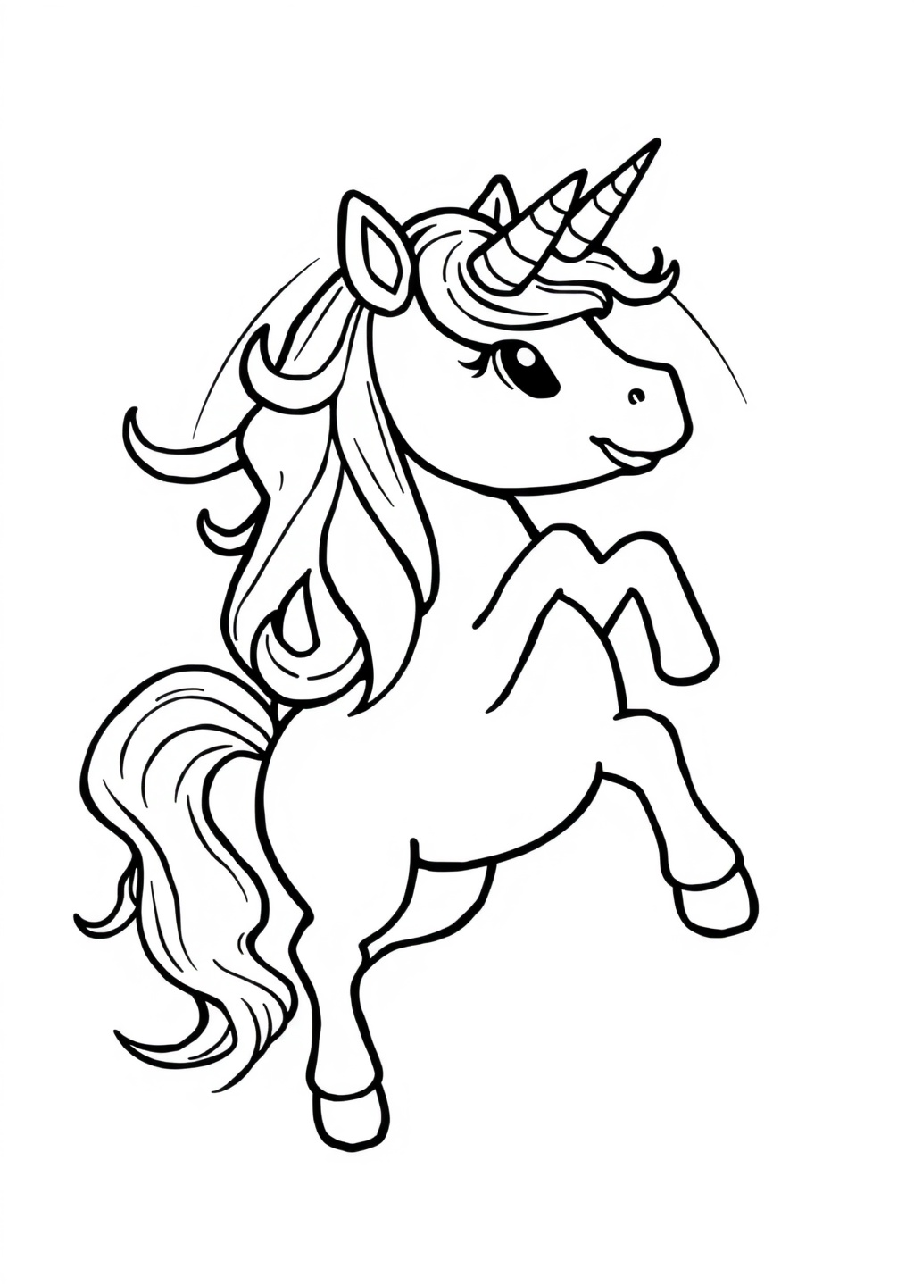 Ausmalbild: Einhorn