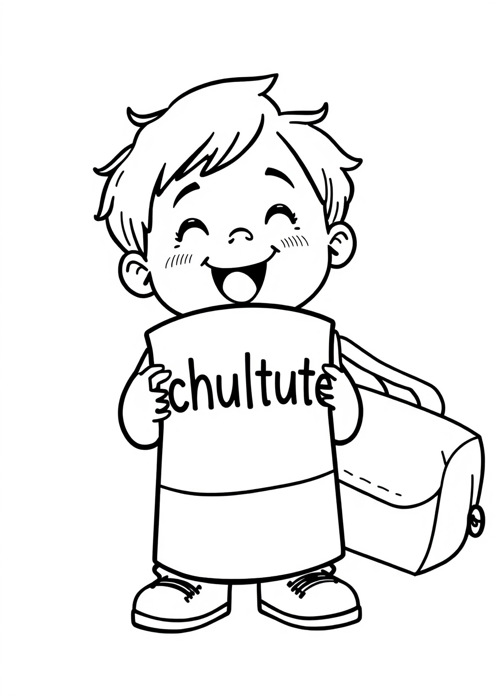 Ausmalbild: Einschulung