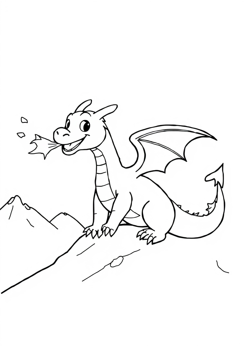 Ausmalbild: Eisdrache