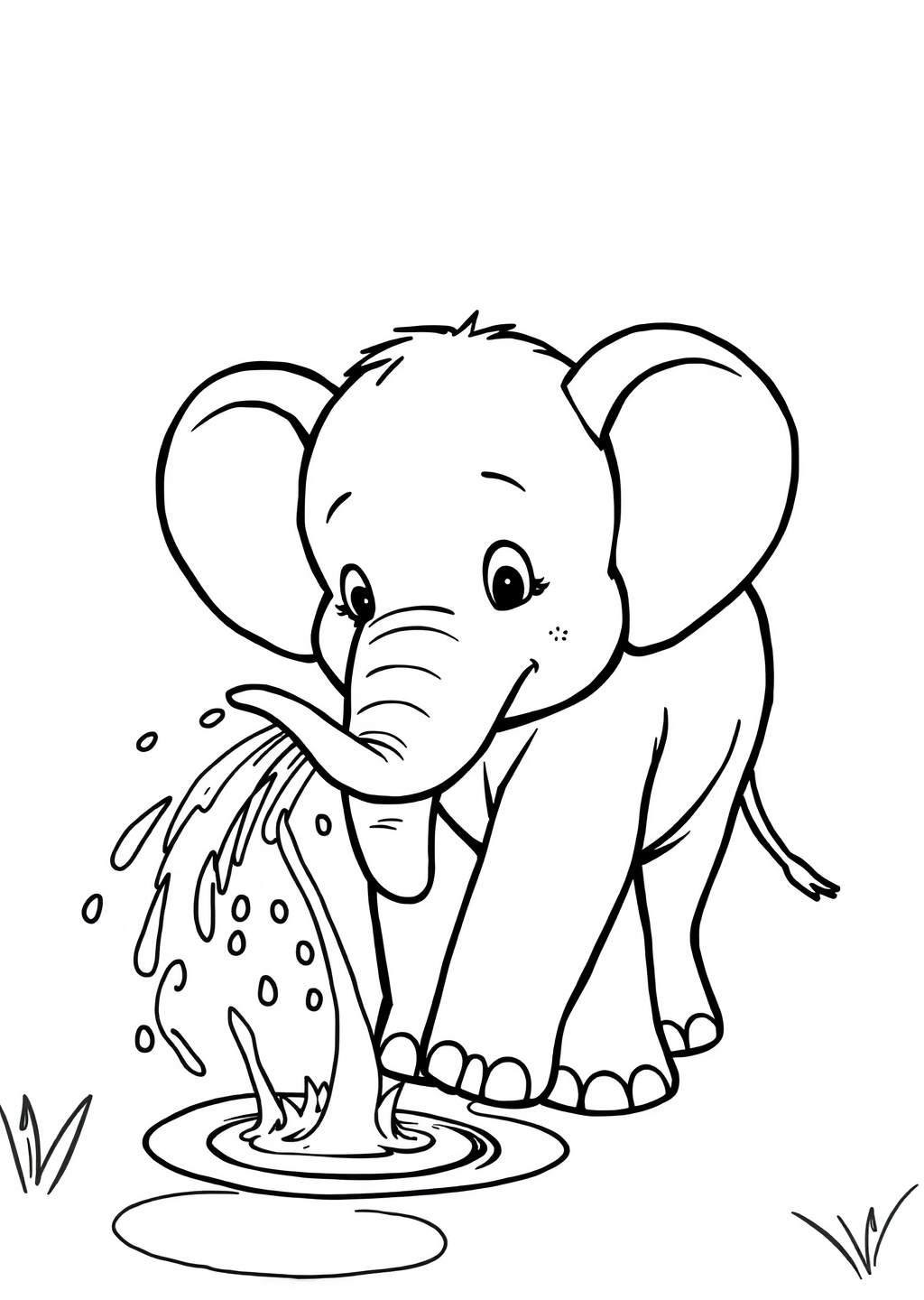 Ausmalbild: Elefant