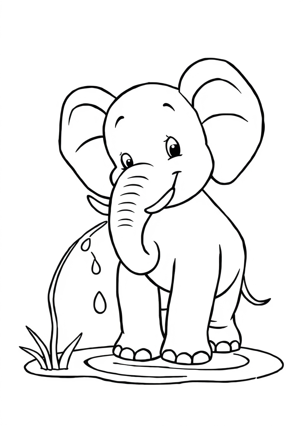 Ausmalbild: Elefant