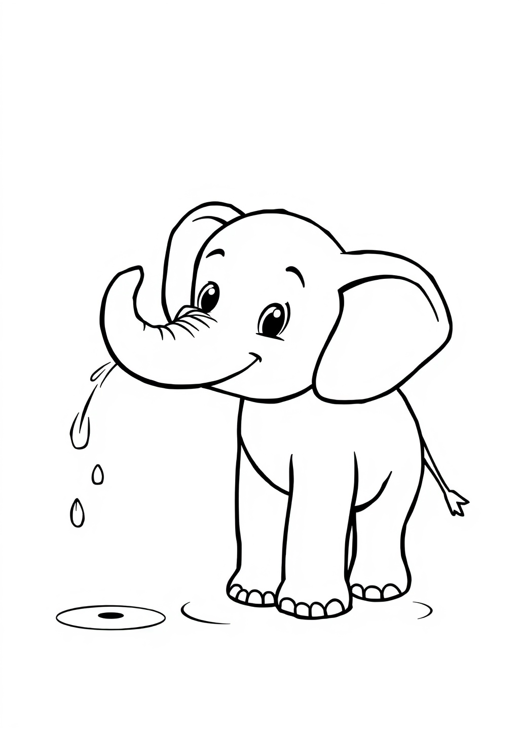 Ausmalbild: Elefant