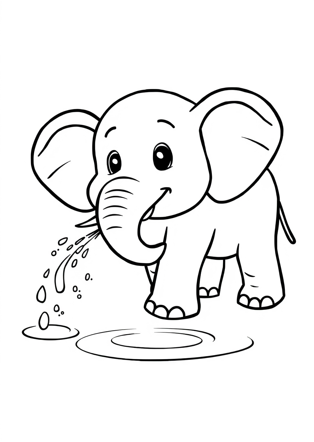 Ausmalbild: Elefant