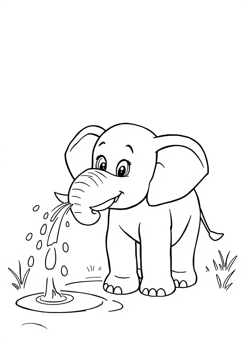 Ausmalbild: Elefant
