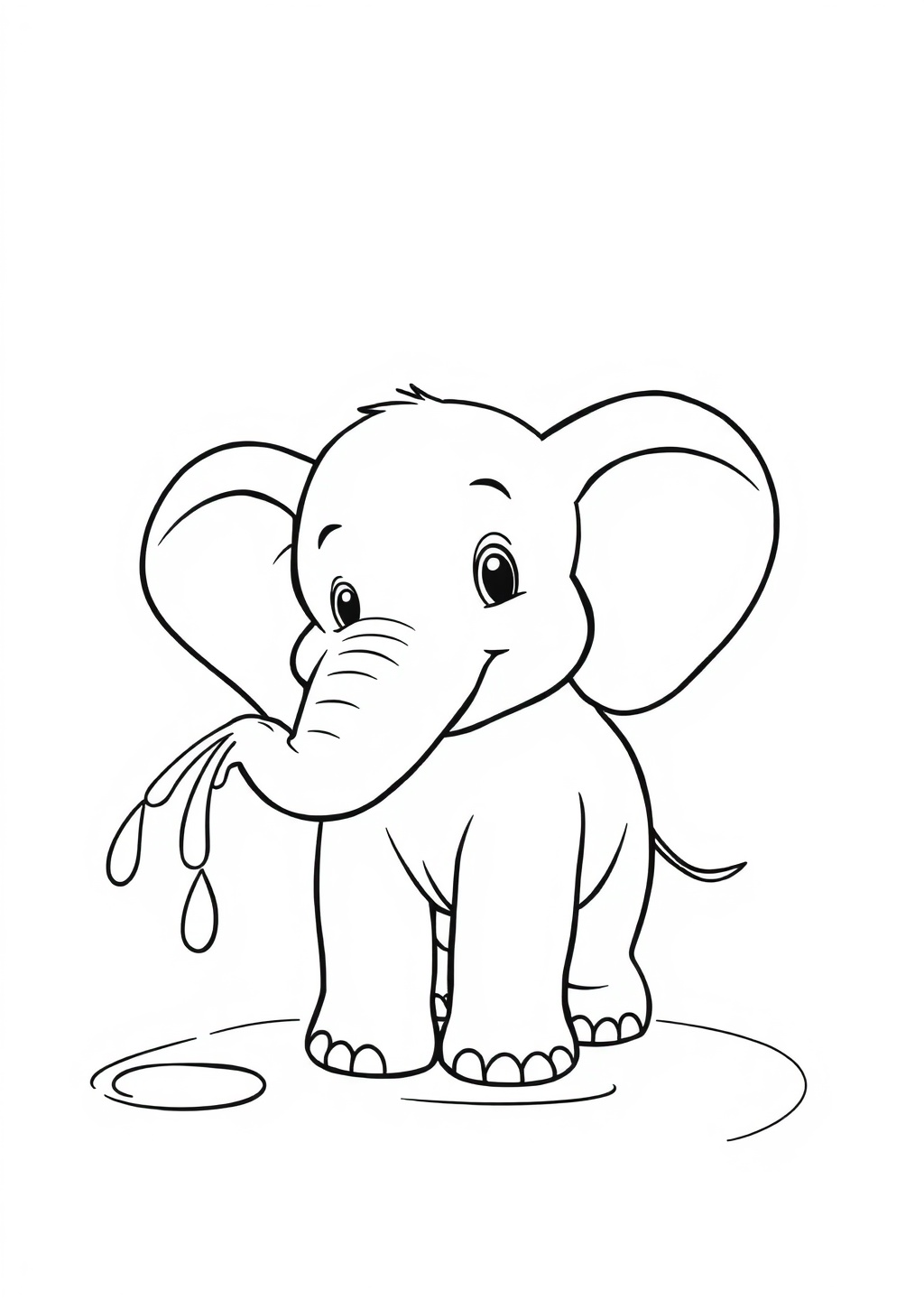 Ausmalbild: Elefant