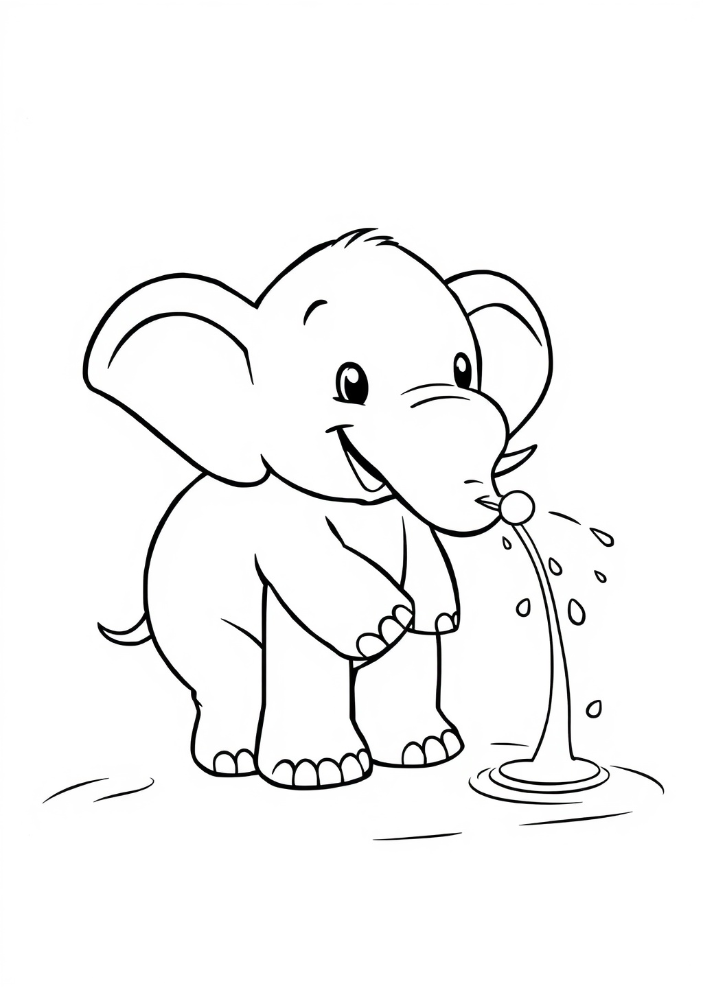 Ausmalbild: Elefant