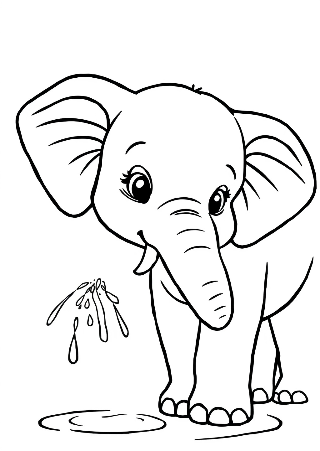 Ausmalbild: Elefant