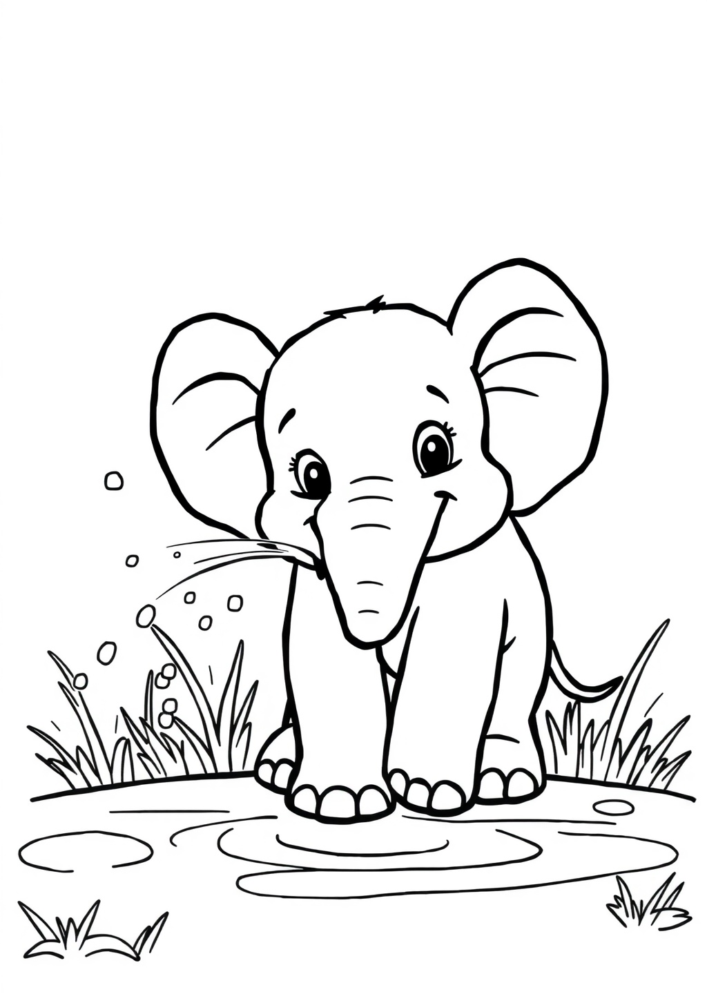 Ausmalbild: Elefant