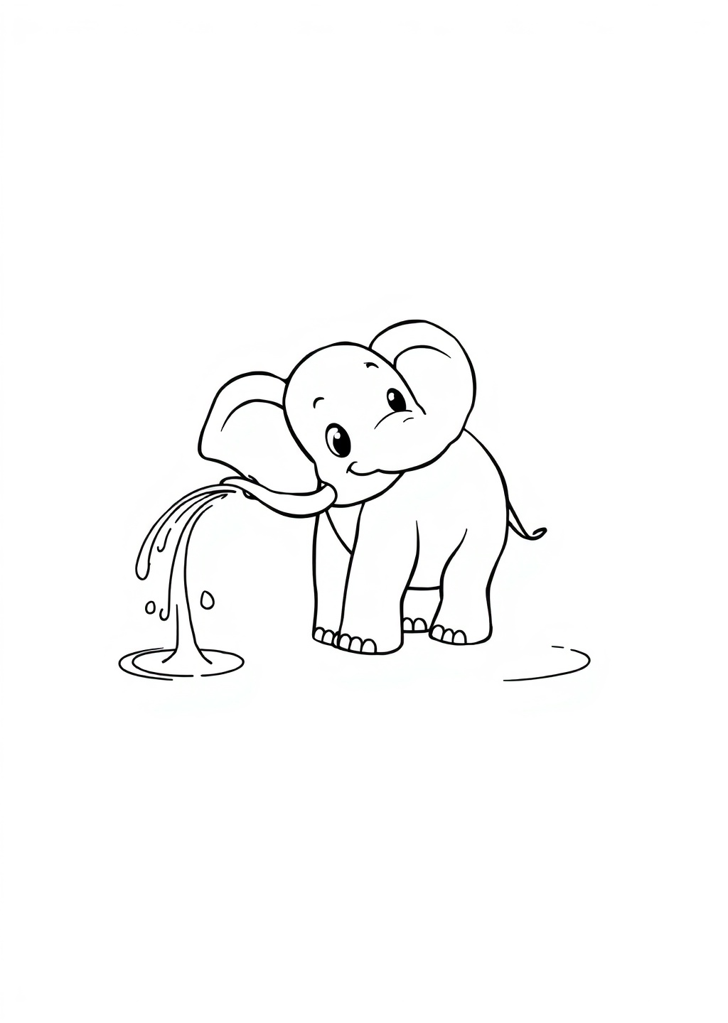 Ausmalbild: Elefant
