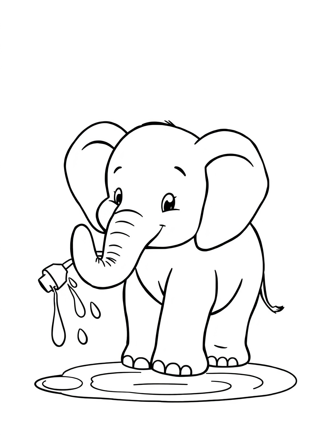 Ausmalbild: Elefant