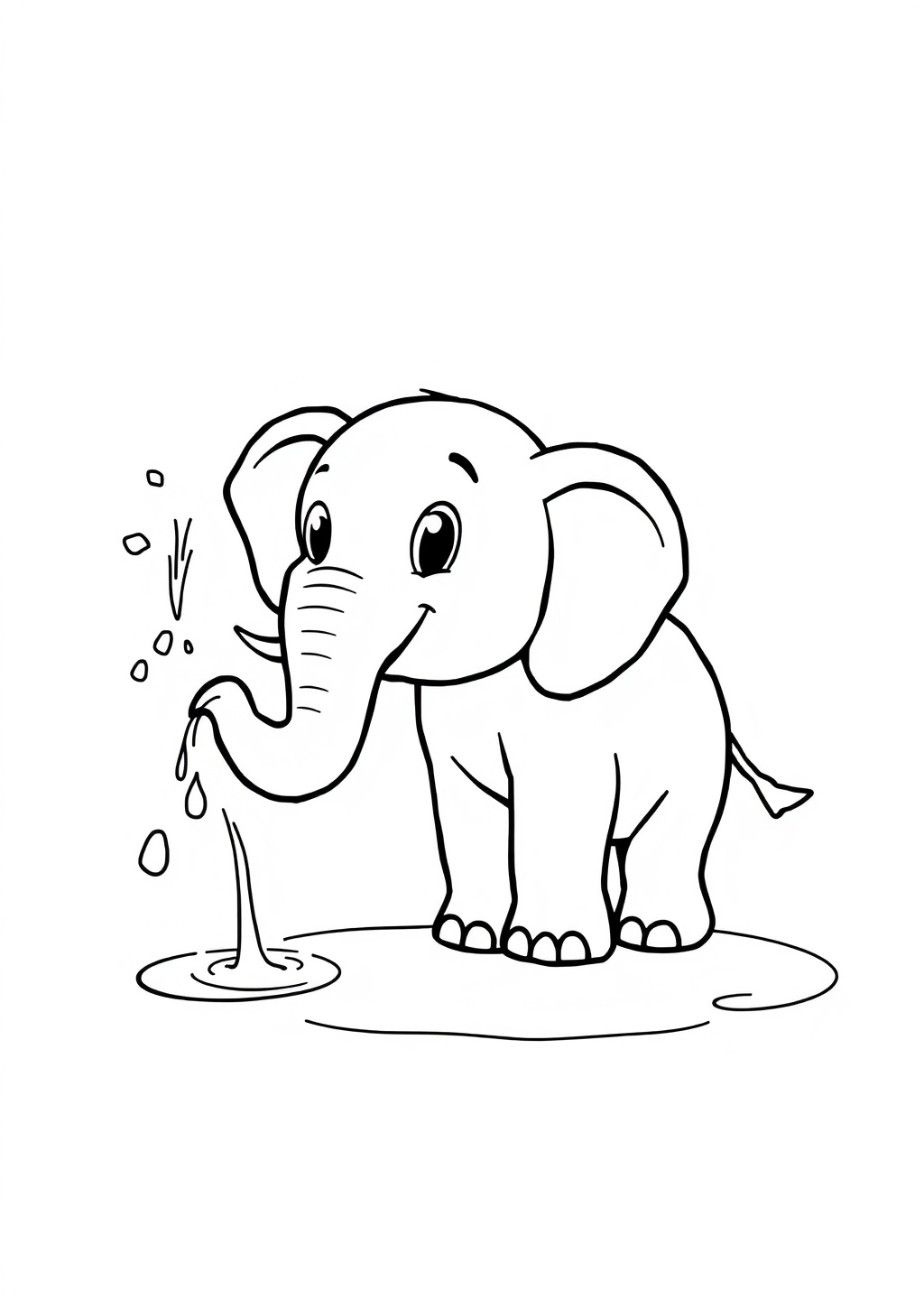 Ausmalbild: Elefant