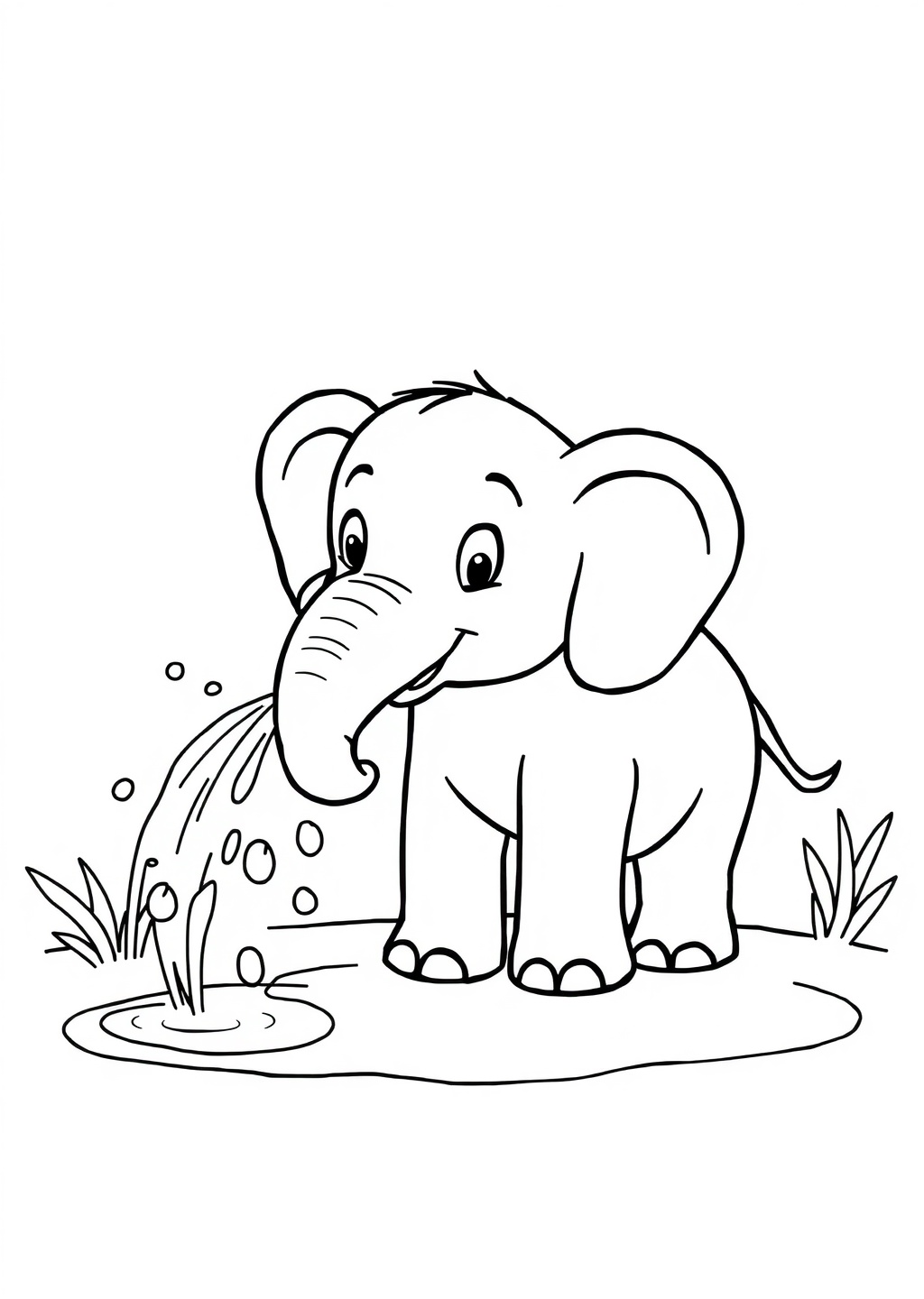 Ausmalbild: Elefant