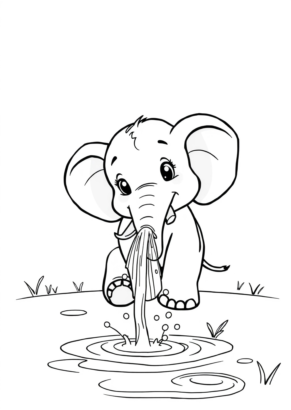 Ausmalbild: Elefant