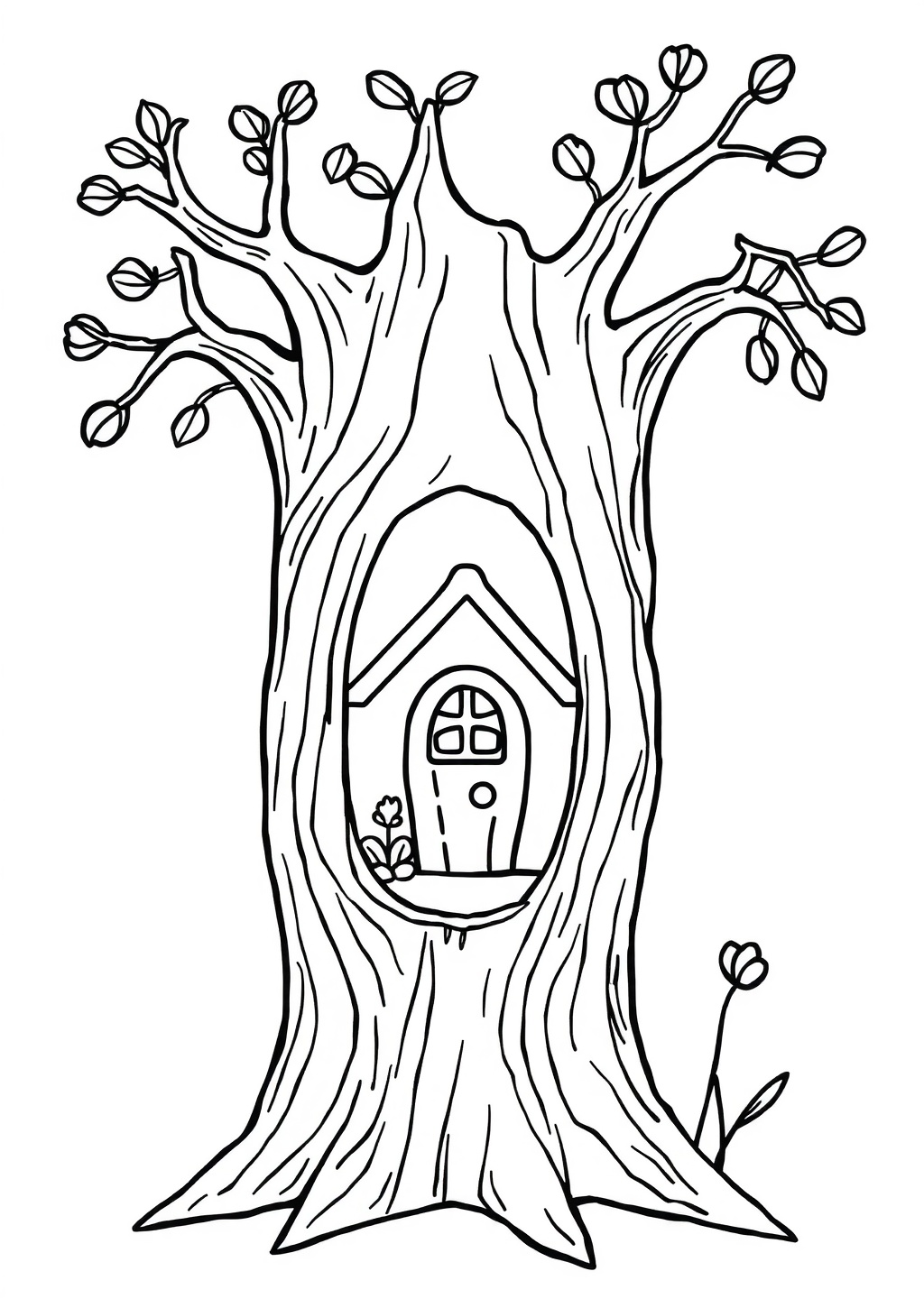 Ausmalbild: Feenhaus
