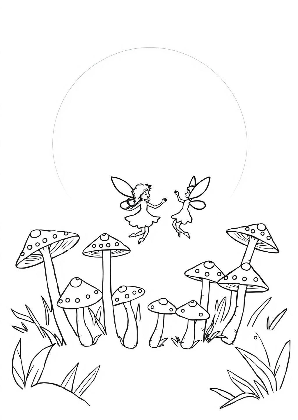 Ausmalbild: Feenring