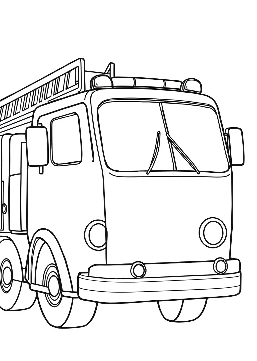 Ausmalbild: Feuerwehrauto