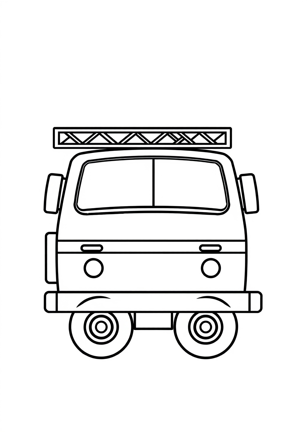 Ausmalbild: Feuerwehrauto