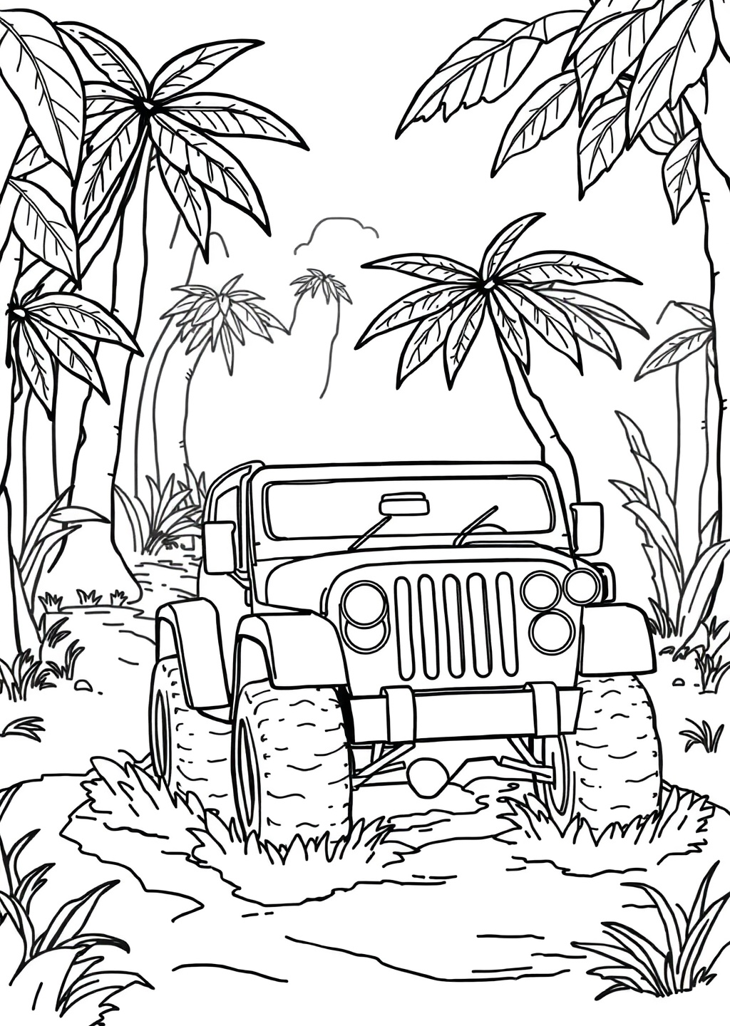 Ausmalbild: Geländewagen