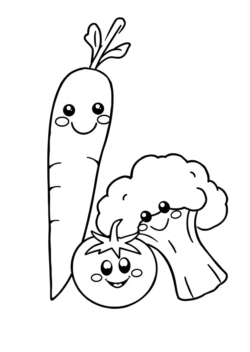 Ausmalbild: Gemüse