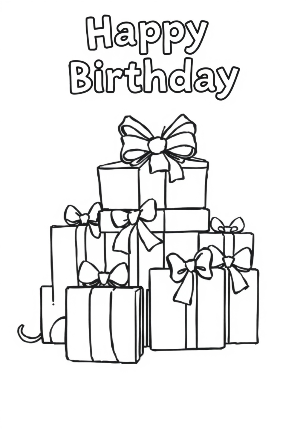 Ausmalbild: Geschenke