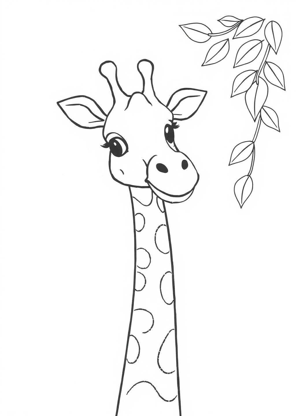Ausmalbild: Giraffe