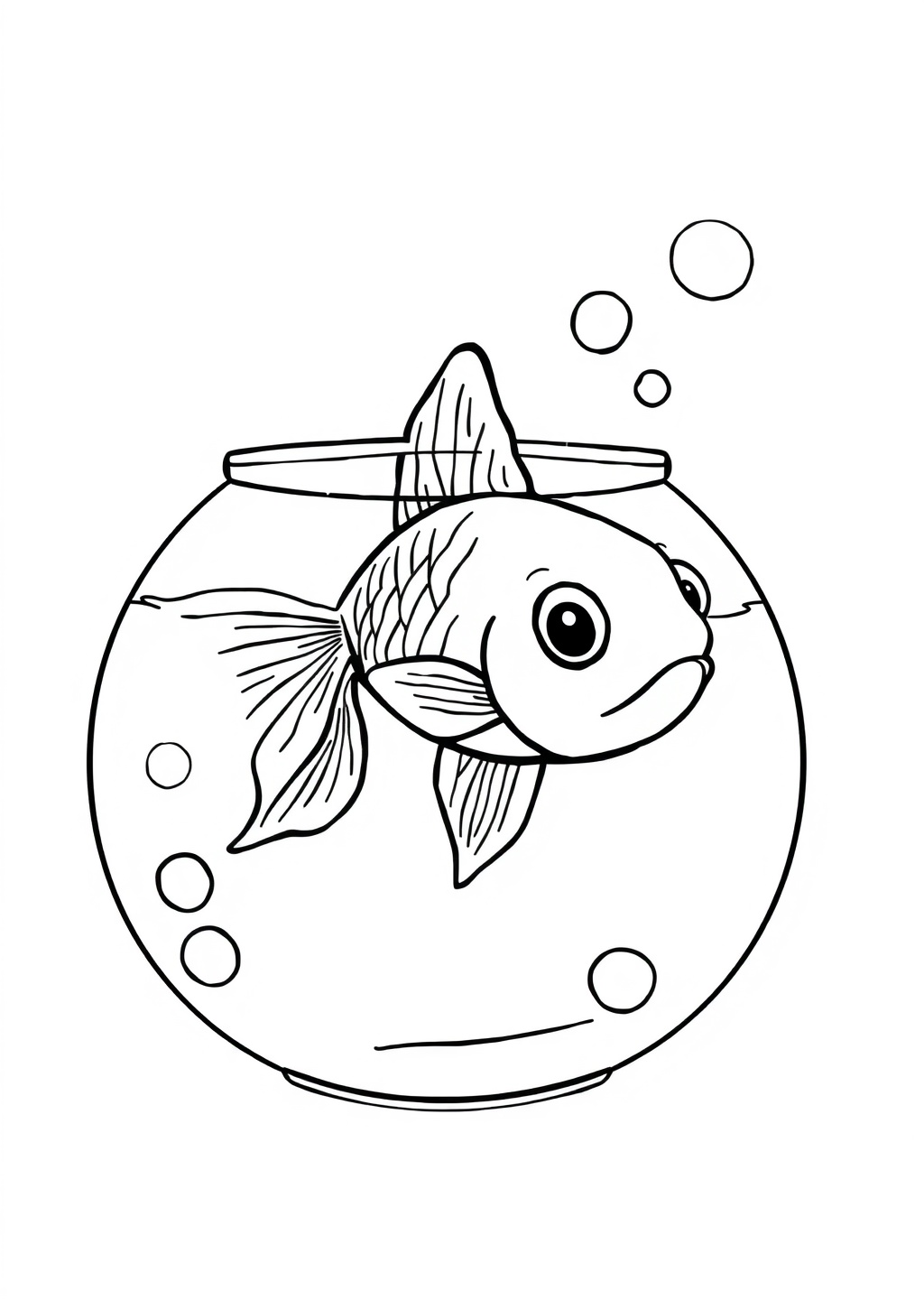 Ausmalbild: Goldfisch