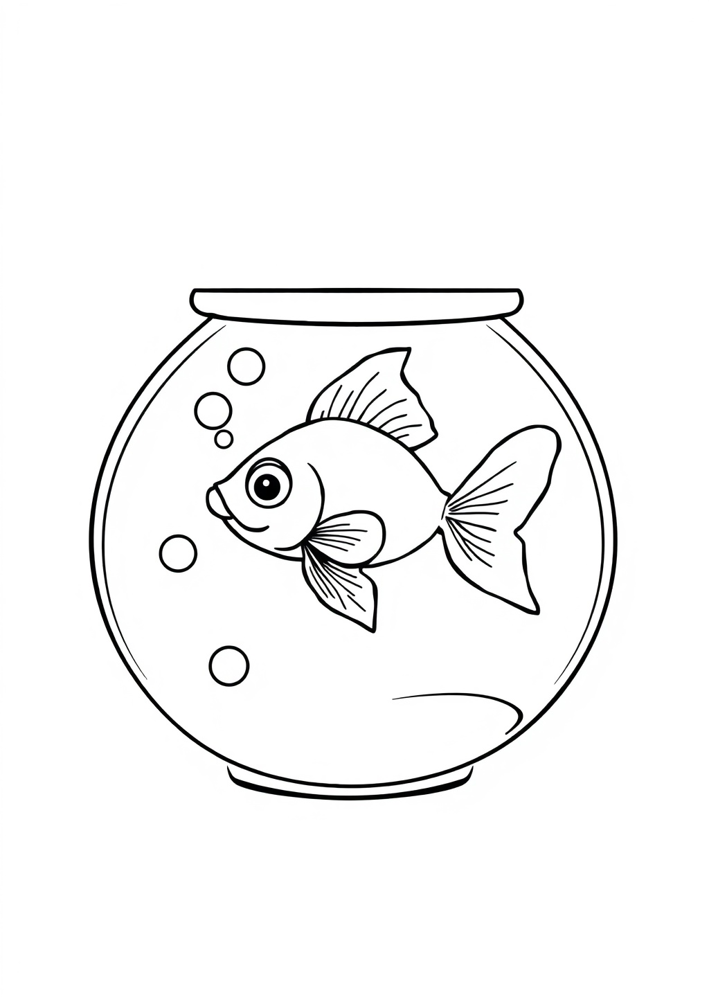 Ausmalbild: Goldfisch