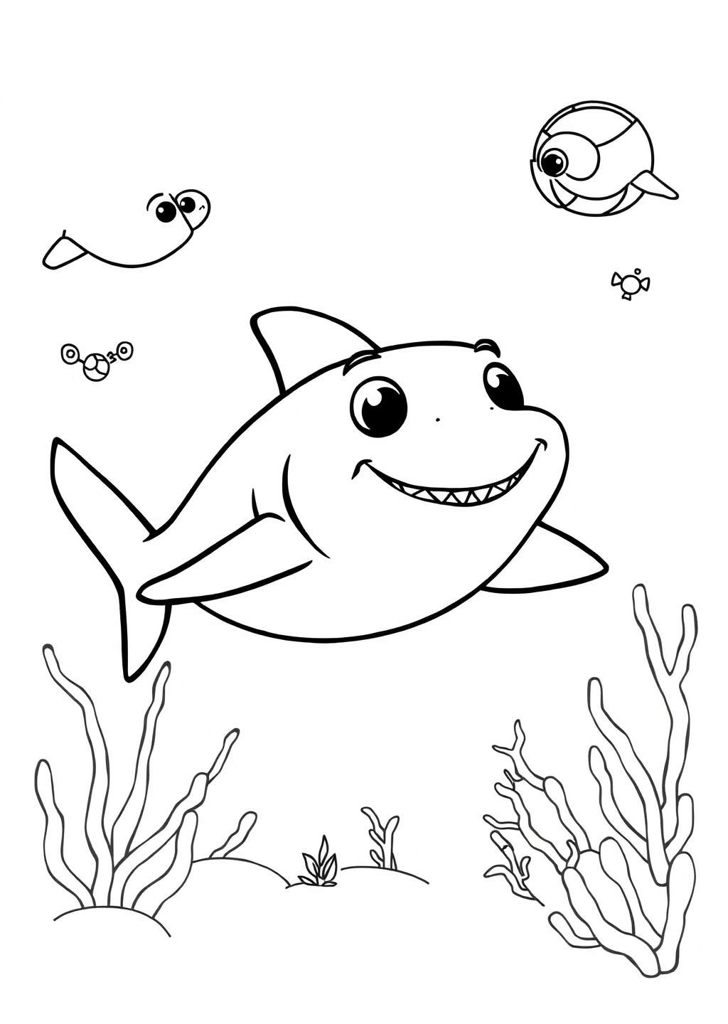 Ausmalbild: Hai