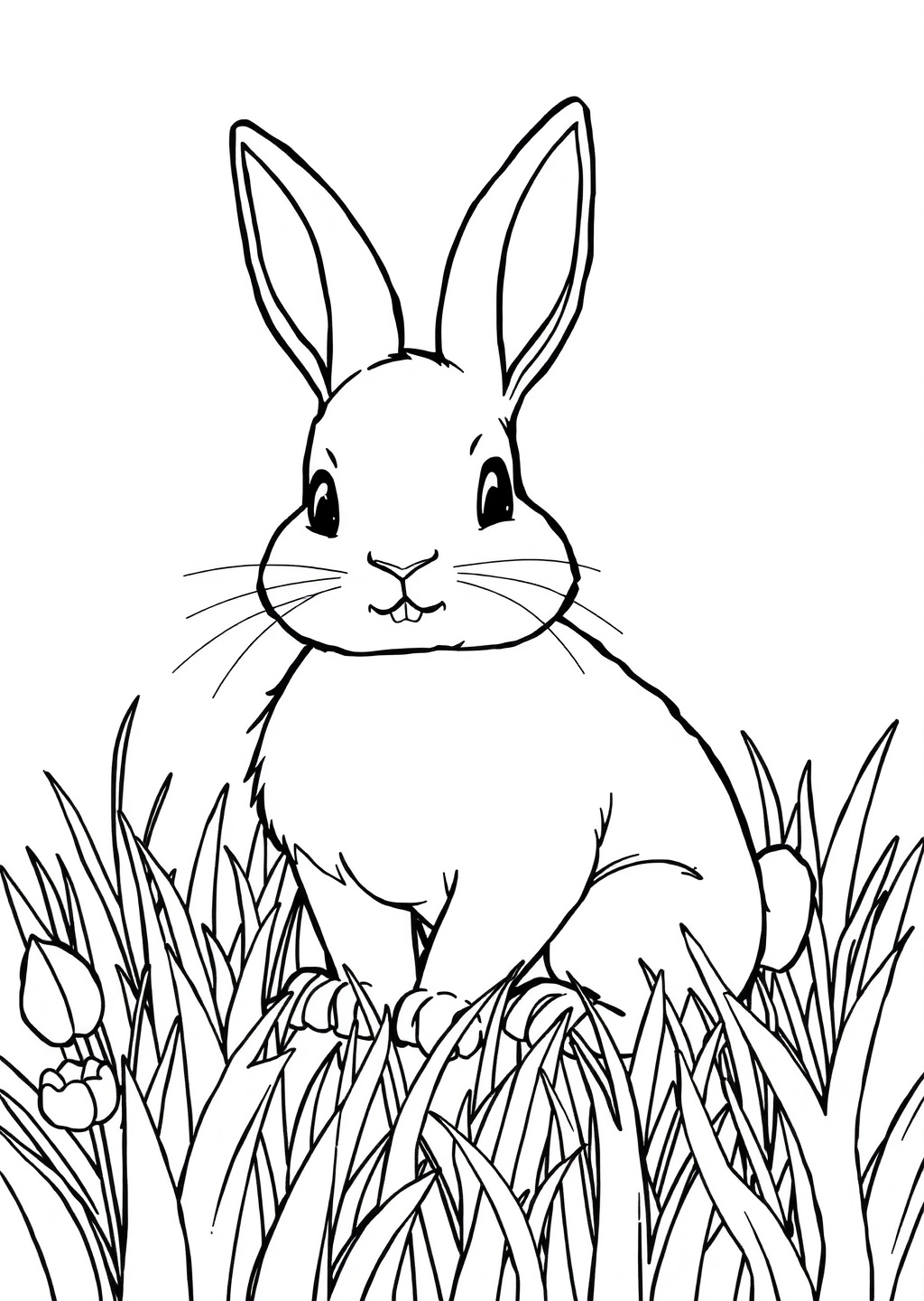 Ausmalbild: Hase