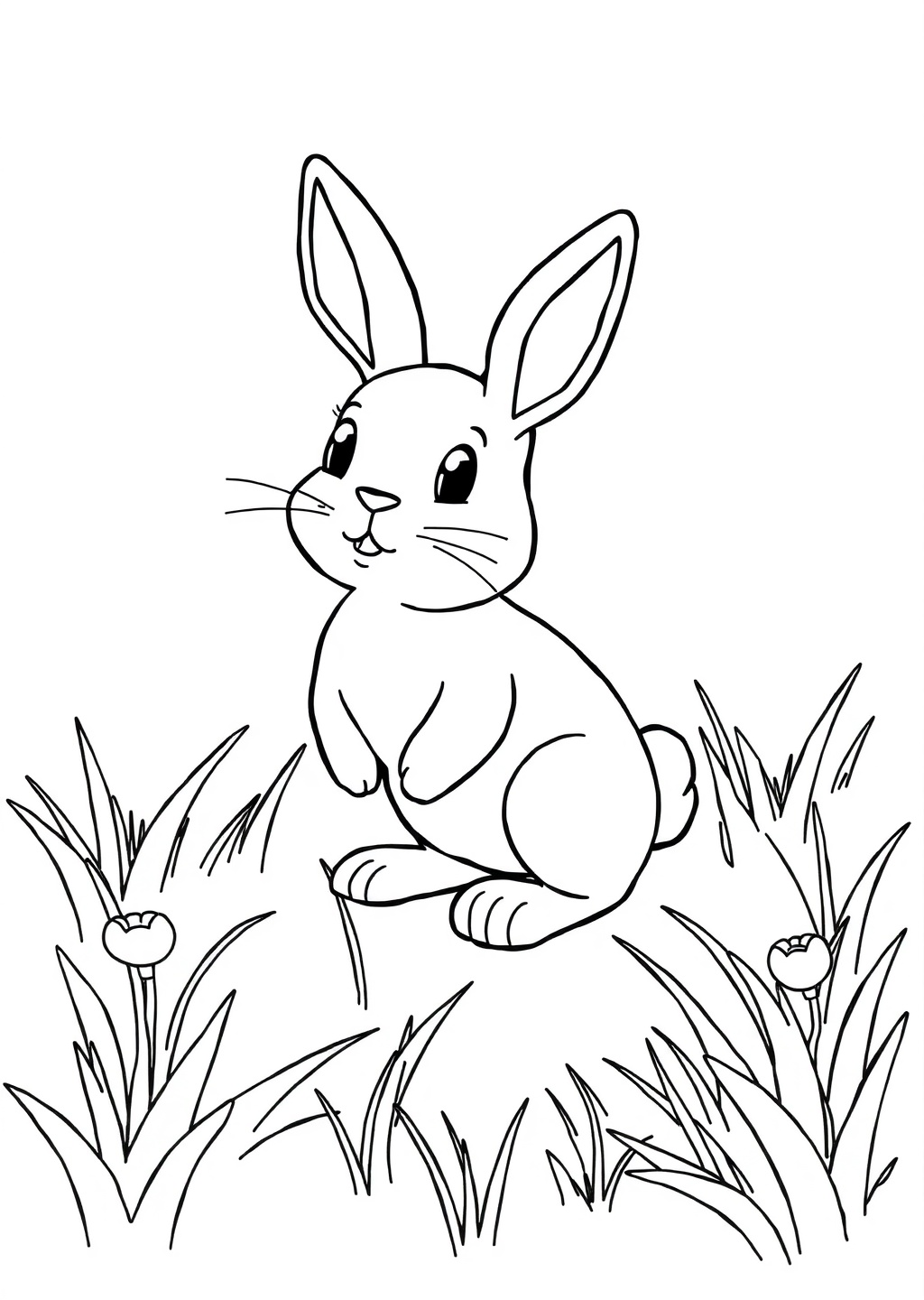 Ausmalbild: Hase